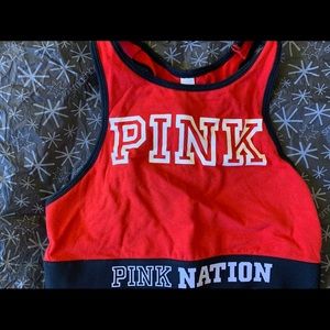 Victoria’s Secret pink high neck sports bra